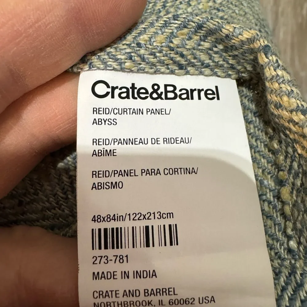 Set of 2 Crate and Barrel Window Curtain Panels